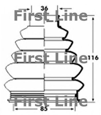 FIRST LINE fcb2360 -  Пыльник, приводной вал